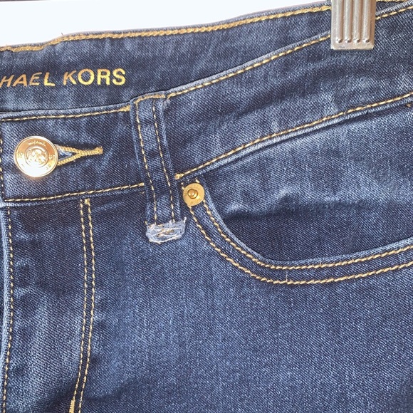 Michael Kors Izzy Dark Wash Mid-rise Skinny Jeans 4 Women’s - Picture 3 of 9